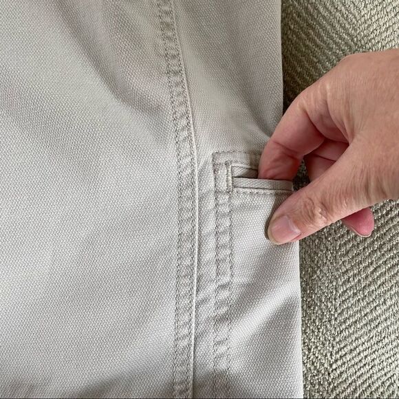 LL Bean Stone Classic Fit Knit Waist Pants 10P Petite - Picture 5 of 9